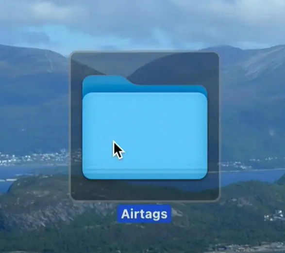 Created AirTag folder