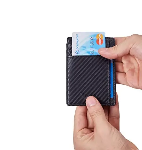 BSWolf wallet held in both hands