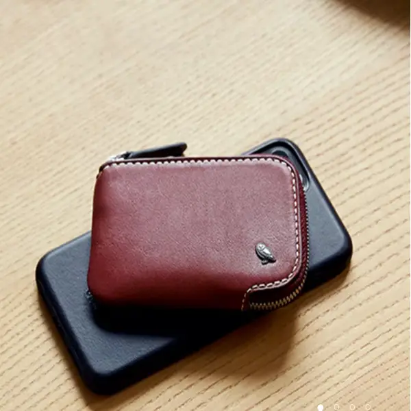 Bellroy Card Pocket wallet on top of phone