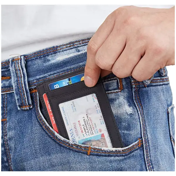 Chelmon wallet placed in pocket