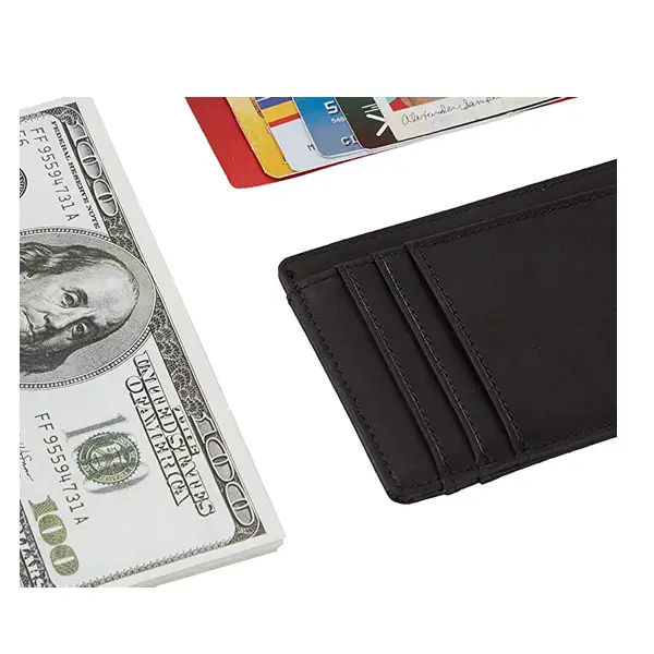 Chelmon wallet next to cash and cards