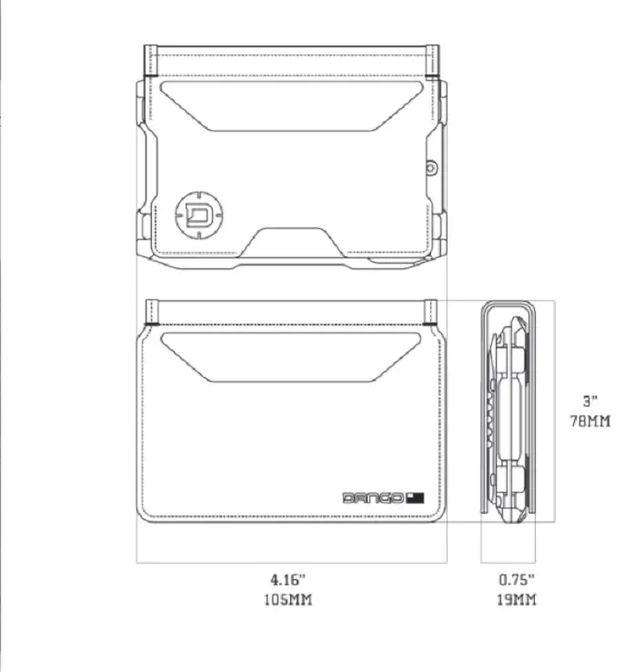 Dango A10 adapt bi-fold wallet dimensions