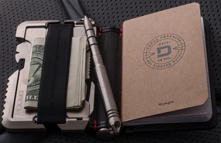 Dango T02 Tactical Titanium Pen Wallet open