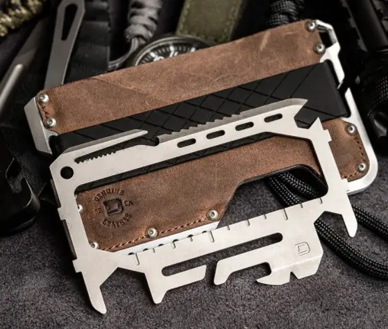 modern Dango wallet with a tactical multitool