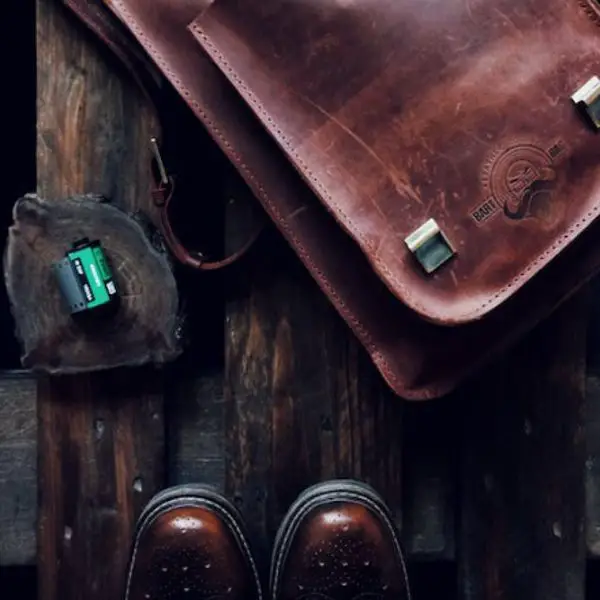 leather shoes and bag