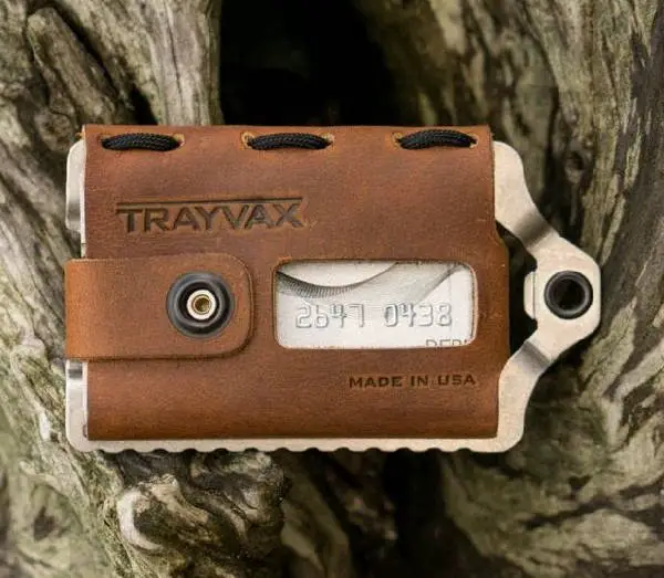 brown Trayvax Element on a piece of wood